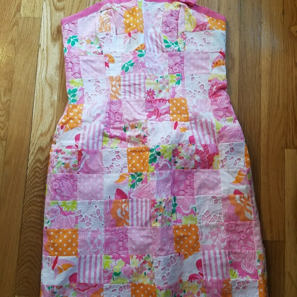Lilly Pulizter patchwork strapless dress